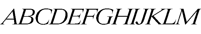 Items WideRegularItalic Font UPPERCASE