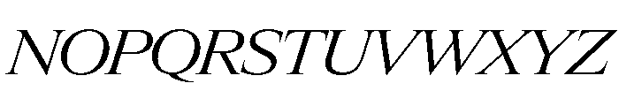 Items WideRegularItalic Font UPPERCASE