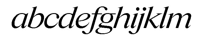Items WideRegularItalic FONT