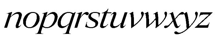 Items WideRegularItalic Font LOWERCASE