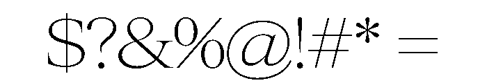 Items WideThin Font OTHER CHARS