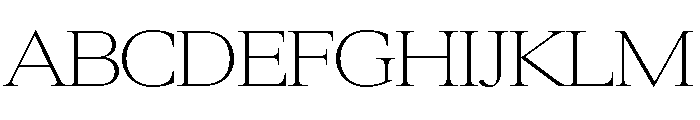 Items WideThin Font UPPERCASE
