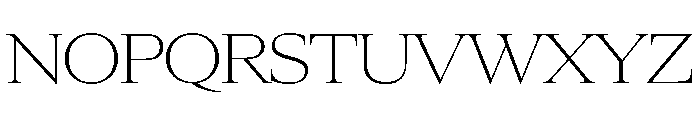 Items WideThin Font UPPERCASE