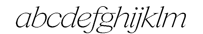 Items WideThinItalic FONT
