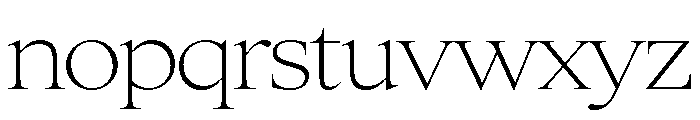 Items WideThin Font LOWERCASE