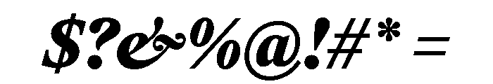 ItemsText BlackItalic Font OTHER CHARS
