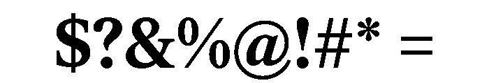 ItemsText Bold Font OTHER CHARS