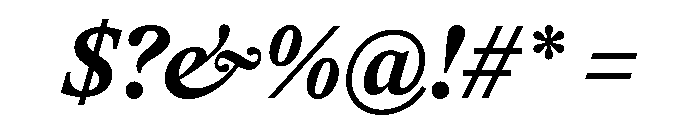 ItemsText BoldItalic Font OTHER CHARS
