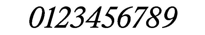ItemsText BookItalic Font OTHER CHARS