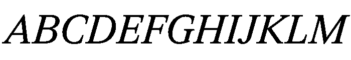 ItemsText BookItalic Font UPPERCASE