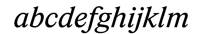 ItemsText BookItalic FONT