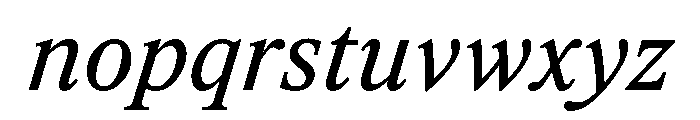 ItemsText BookItalic Font LOWERCASE