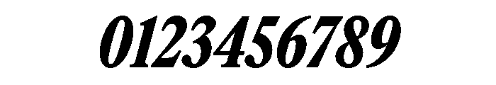 ItemsText CondensedBlackItalic Font OTHER CHARS