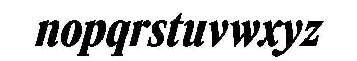 ItemsText CondensedBlackItalic Font LOWERCASE