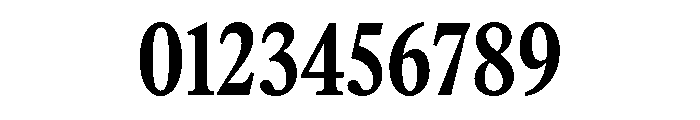 ItemsText CondensedBold Font OTHER CHARS
