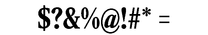 ItemsText CondensedBold Font OTHER CHARS