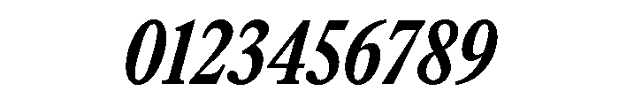 ItemsText CondensedBoldItalic Font OTHER CHARS
