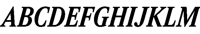 ItemsText CondensedBoldItalic Font UPPERCASE