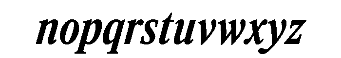 ItemsText CondensedBoldItalic Font LOWERCASE