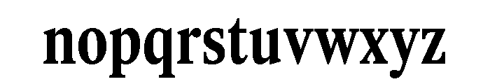 ItemsText CondensedBold Font LOWERCASE