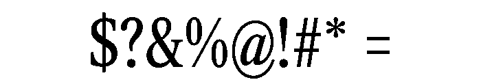 ItemsText CondensedBook Font OTHER CHARS