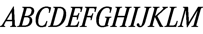 ItemsText CondensedBookItalic Font UPPERCASE