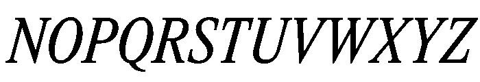 ItemsText CondensedBookItalic Font UPPERCASE