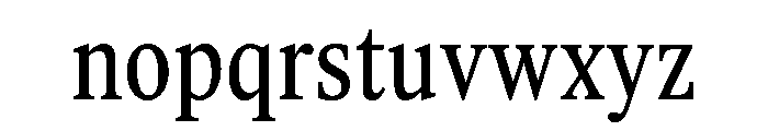 ItemsText CondensedBook Font LOWERCASE