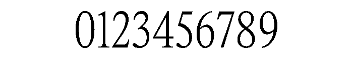 ItemsText CondensedLight Font OTHER CHARS