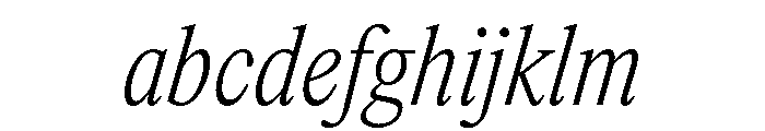 ItemsText CondensedLightItalic FONT