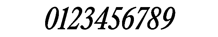 ItemsText CondensedMediumItalic Font OTHER CHARS