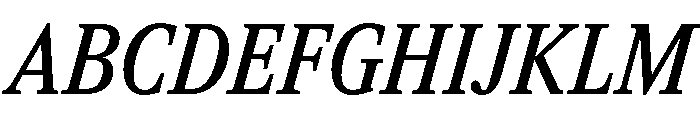 ItemsText CondensedMediumItalic Font UPPERCASE