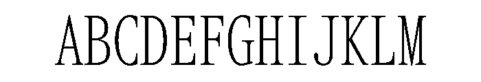 ItemsText CondensedMonospaced Font UPPERCASE