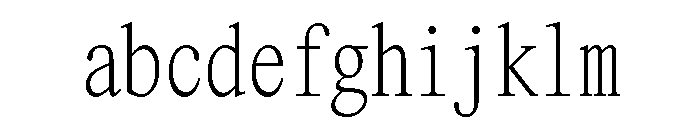 ItemsText CondensedMonospaced FONT