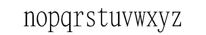 ItemsText CondensedMonospaced Font LOWERCASE