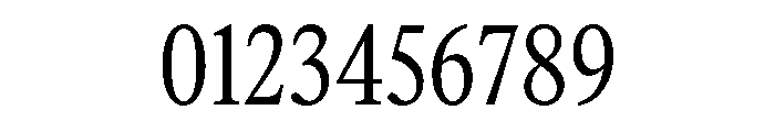 ItemsText CondensedRegular Font OTHER CHARS