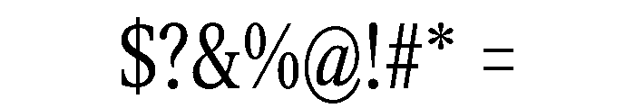 ItemsText CondensedRegular Font OTHER CHARS