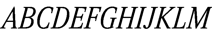 ItemsText CondensedRegularItalic Font UPPERCASE
