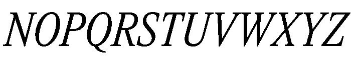 ItemsText CondensedRegularItalic Font UPPERCASE