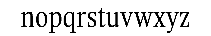 ItemsText CondensedRegular Font LOWERCASE