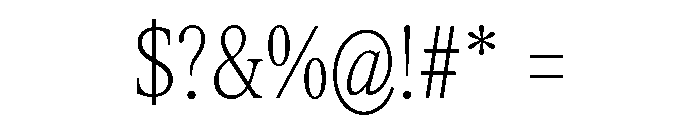 ItemsText CondensedThin Font OTHER CHARS