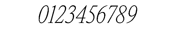 ItemsText CondensedThinItalic Font OTHER CHARS