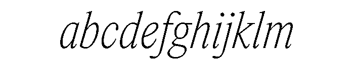 ItemsText CondensedThinItalic FONT