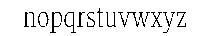 ItemsText CondensedThin Font LOWERCASE