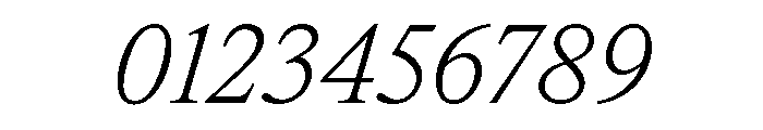 ItemsText LightItalic Font OTHER CHARS