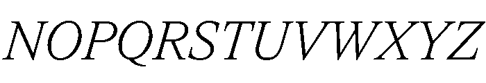 ItemsText LightItalic Font UPPERCASE