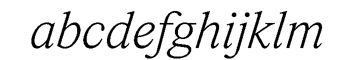 ItemsText LightItalic FONT