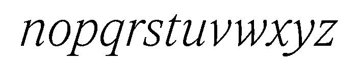 ItemsText LightItalic Font LOWERCASE