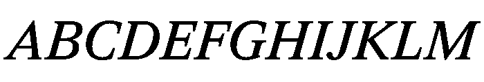 ItemsText MediumItalic Font UPPERCASE
