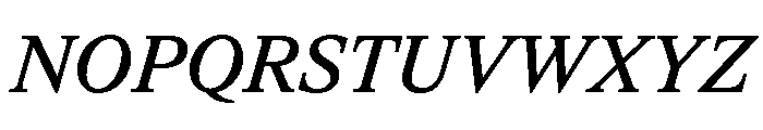 ItemsText MediumItalic Font UPPERCASE